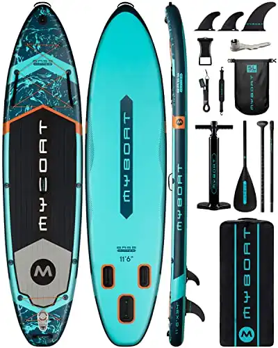 MYBOAT Extra Wide Inflatable Paddle Board